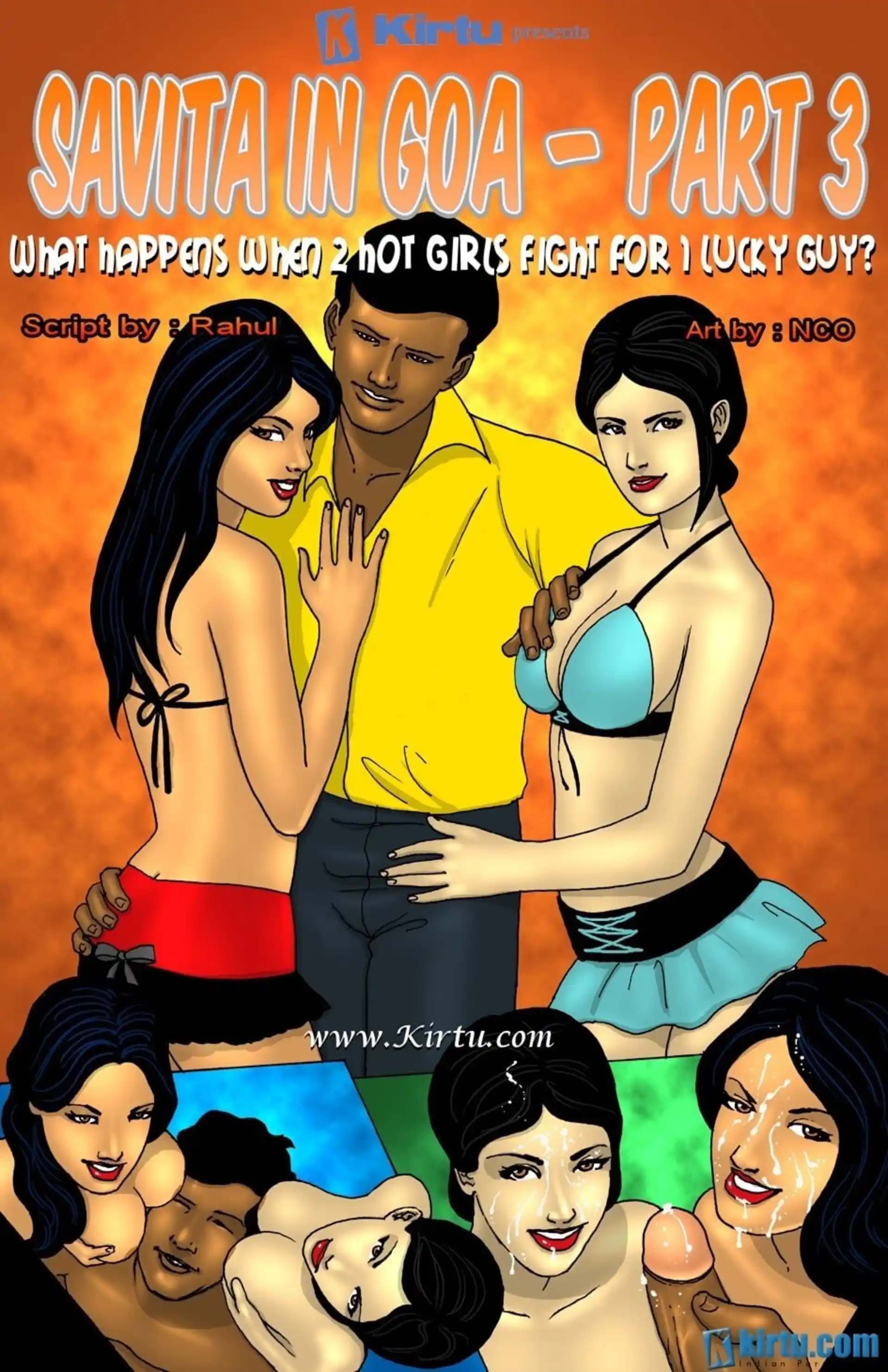 Savita Bhabhi In Goa Savita Bhabhi In Goa - 2 Hot Girls fight for 1 Lucky Guy? - Chapter 3 page 1