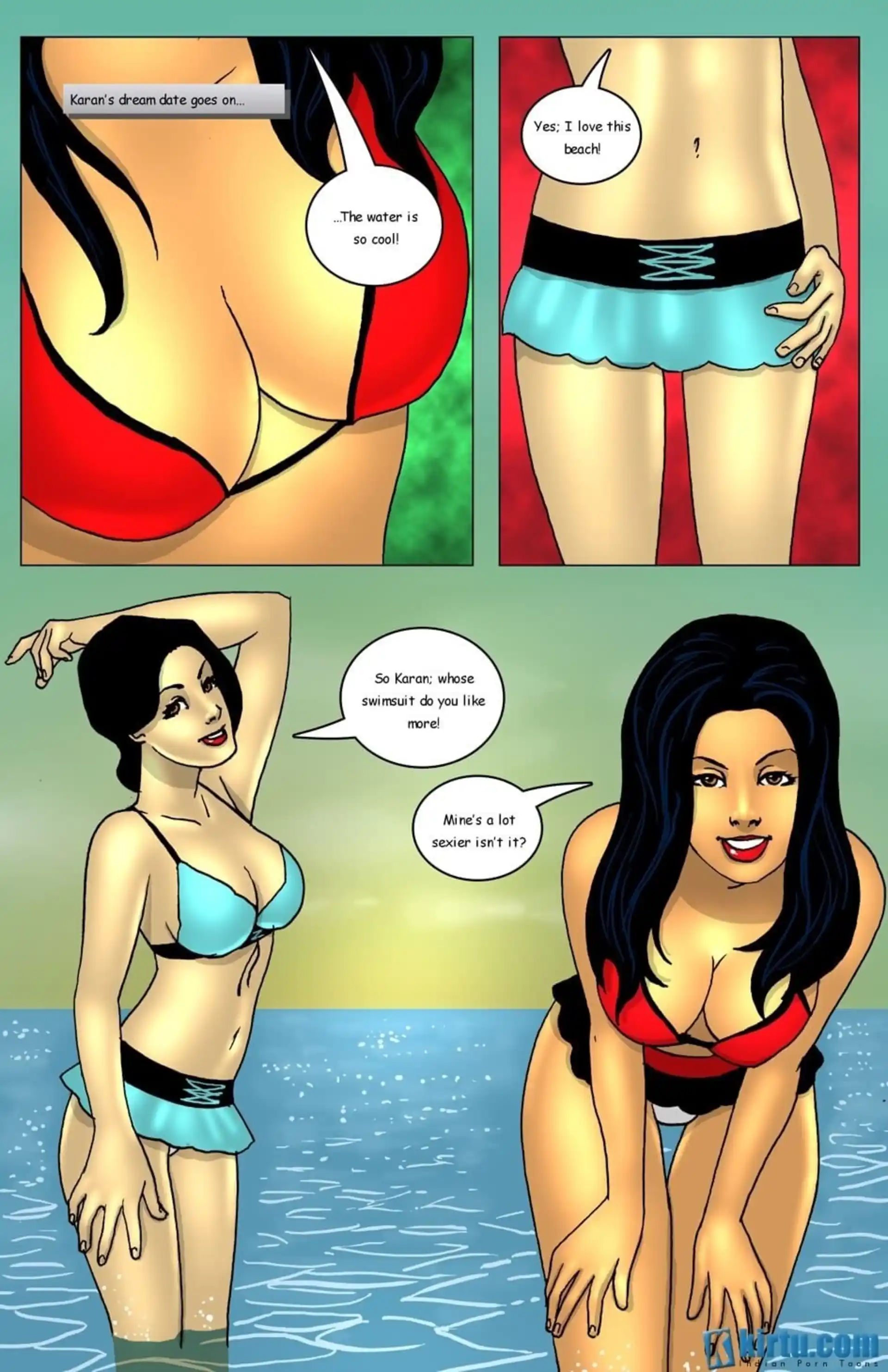 Savita Bhabhi In Goa Savita Bhabhi In Goa - 2 Hot Girls fight for 1 Lucky Guy? - Chapter 3 page 10