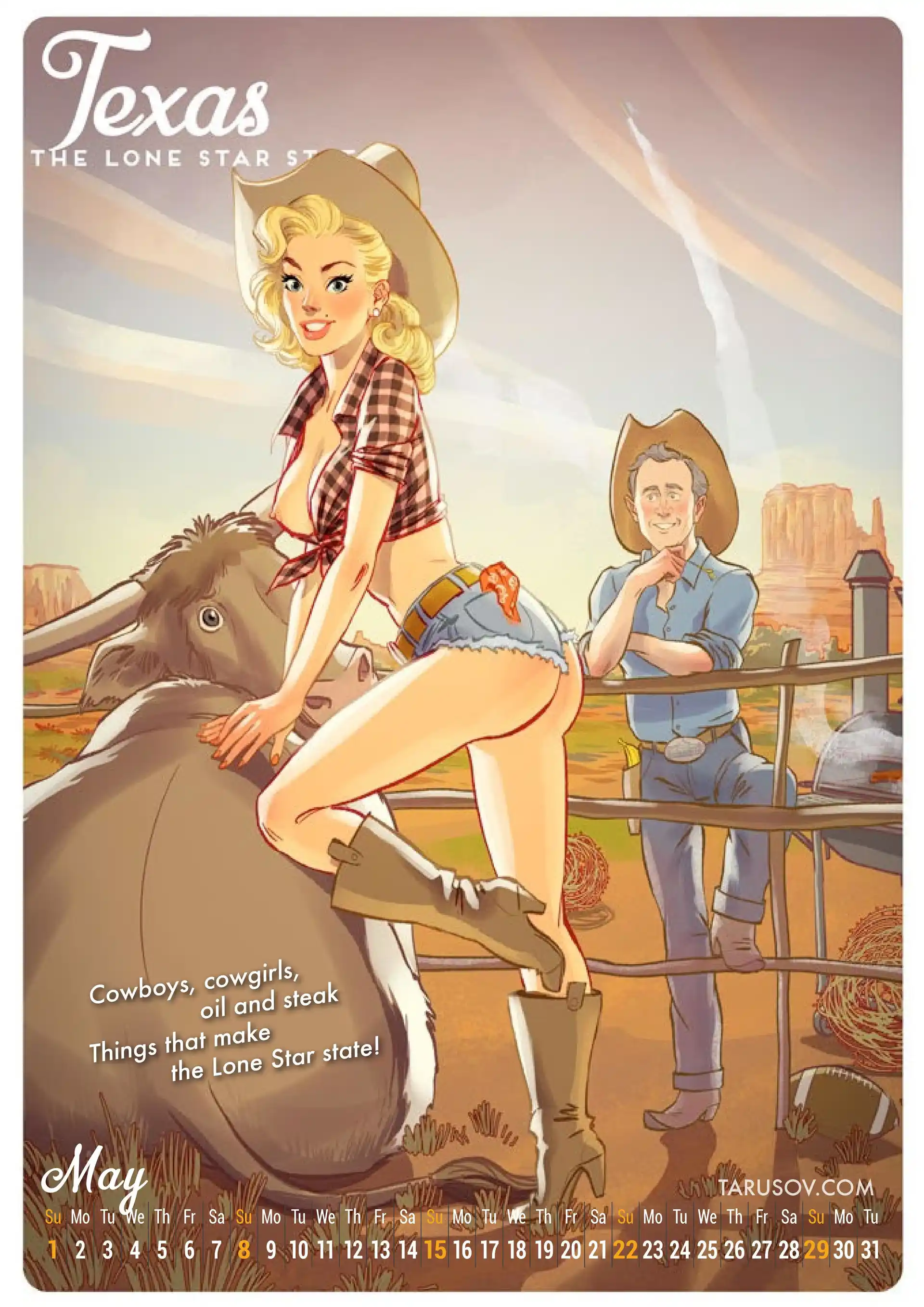 Artworks, Pinups And More 2016 American Girls Pin-up Calender - [Andrew Tarusov] page 6