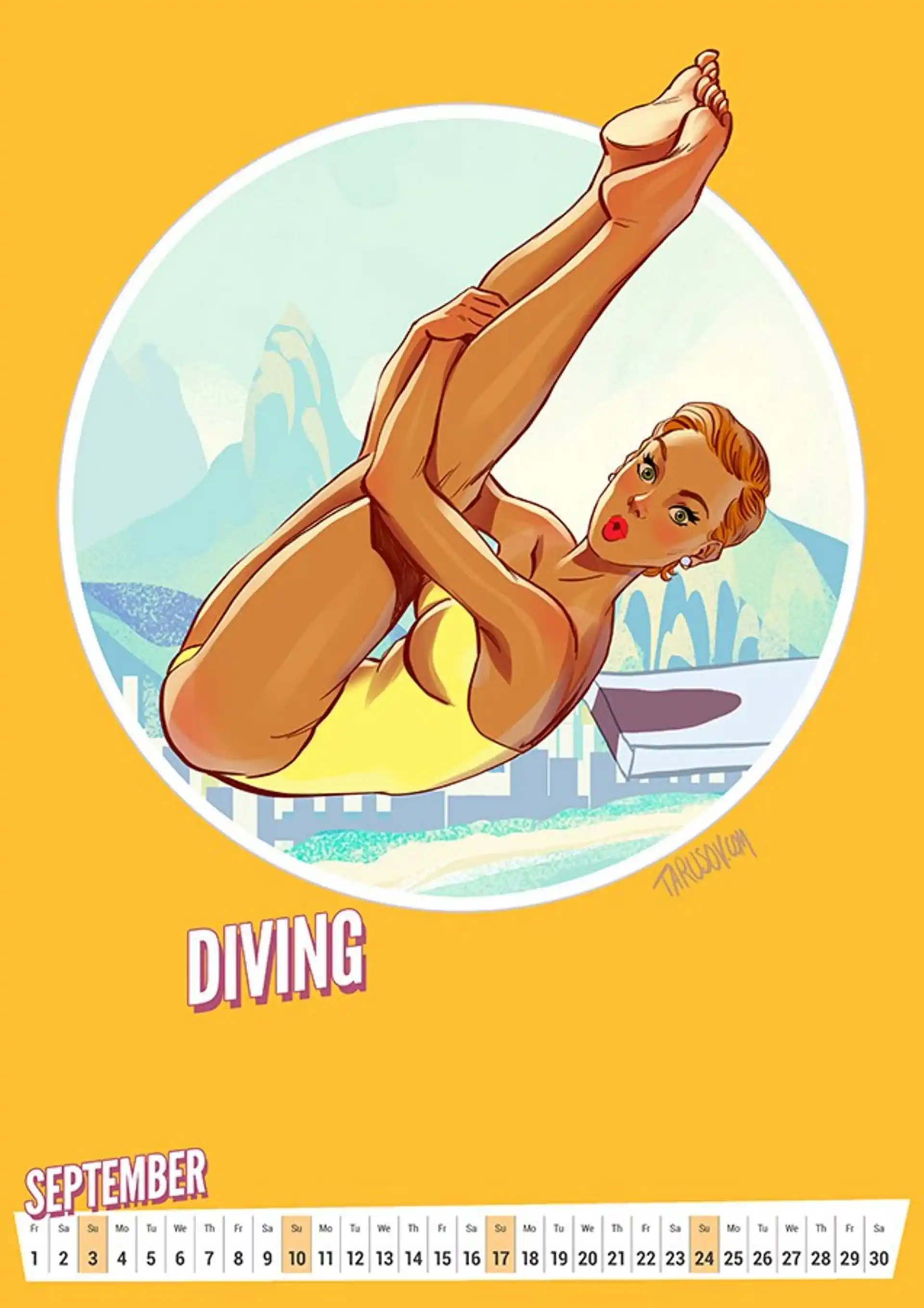 Artworks, Pinups And More 2017 Summer Olympic Pinup Calender - [Andrew Tarusov] page 10