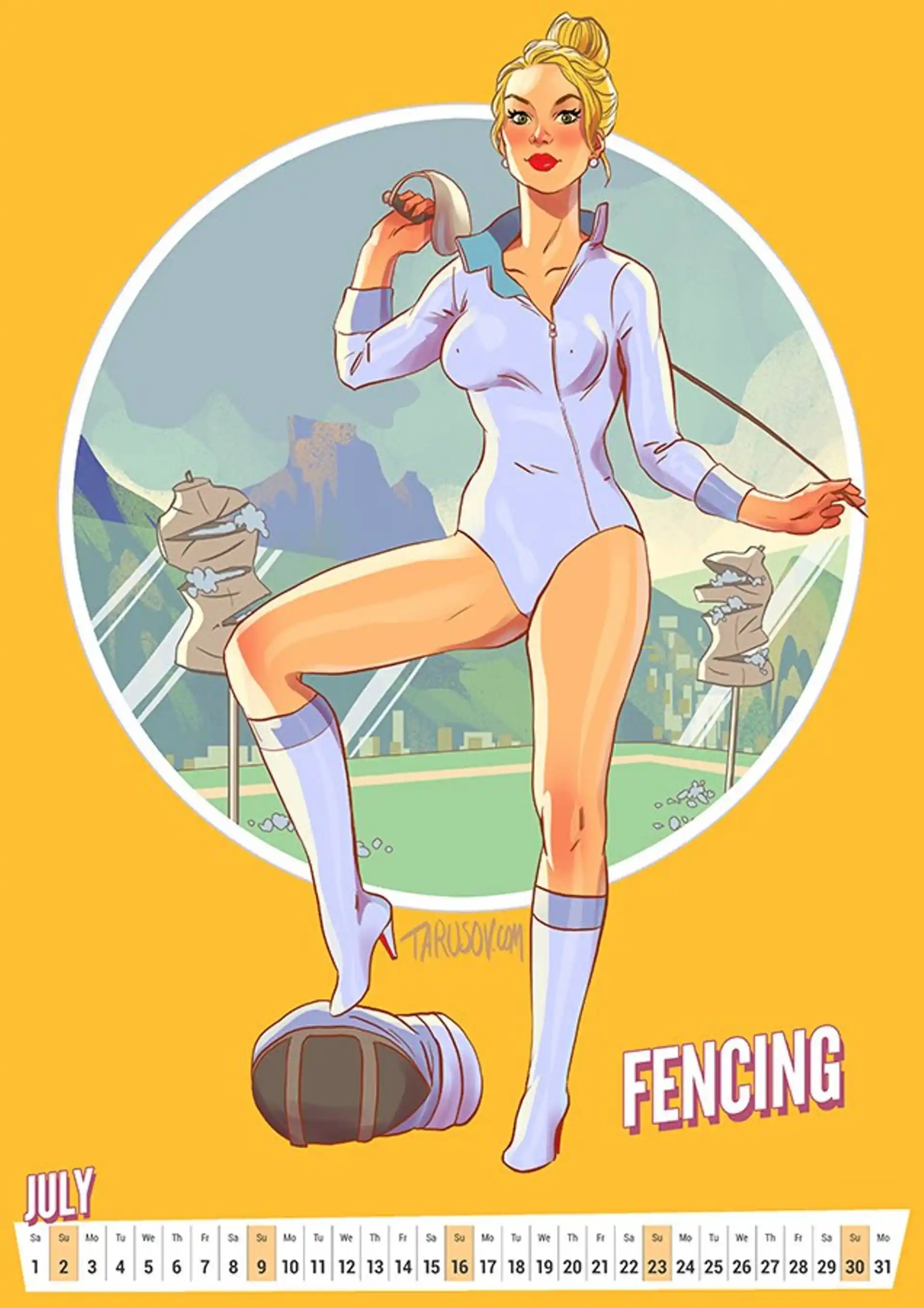 Artworks, Pinups And More 2017 Summer Olympic Pinup Calender - [Andrew Tarusov] page 8