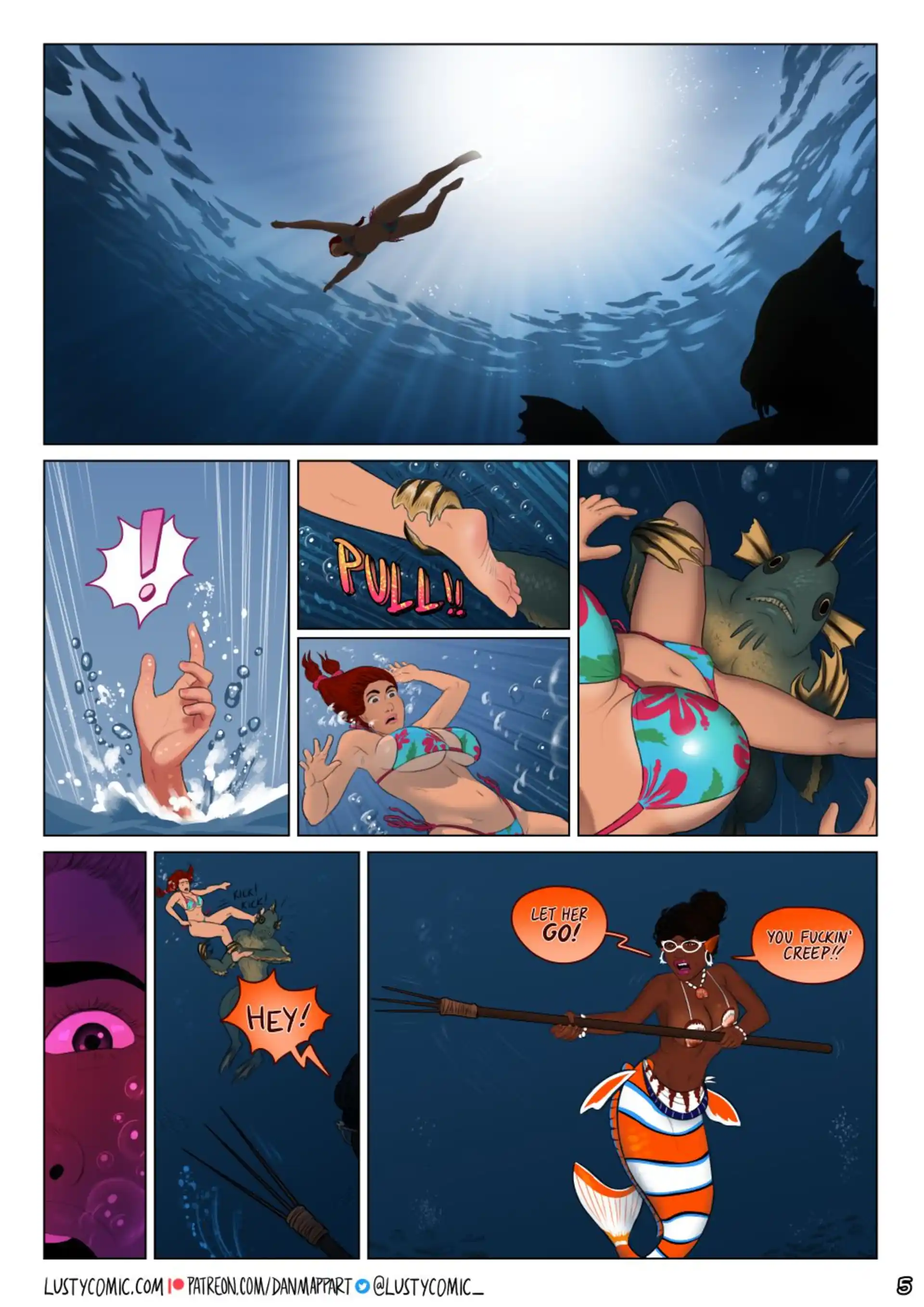 Lusty In Fantastic Breasts Lusty And The Mermaid - Chapter 4 page 5