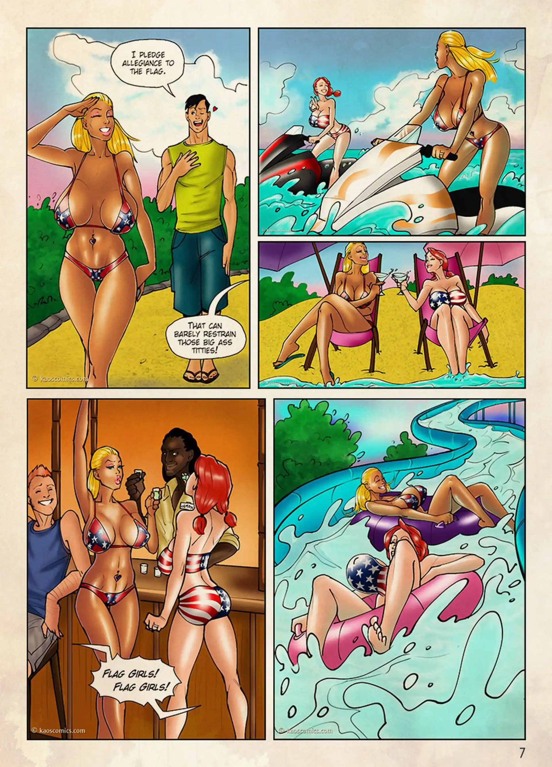 The Flag Girls Get Fucked The Flag Girls Get Fucked - Chapter 1 page 8