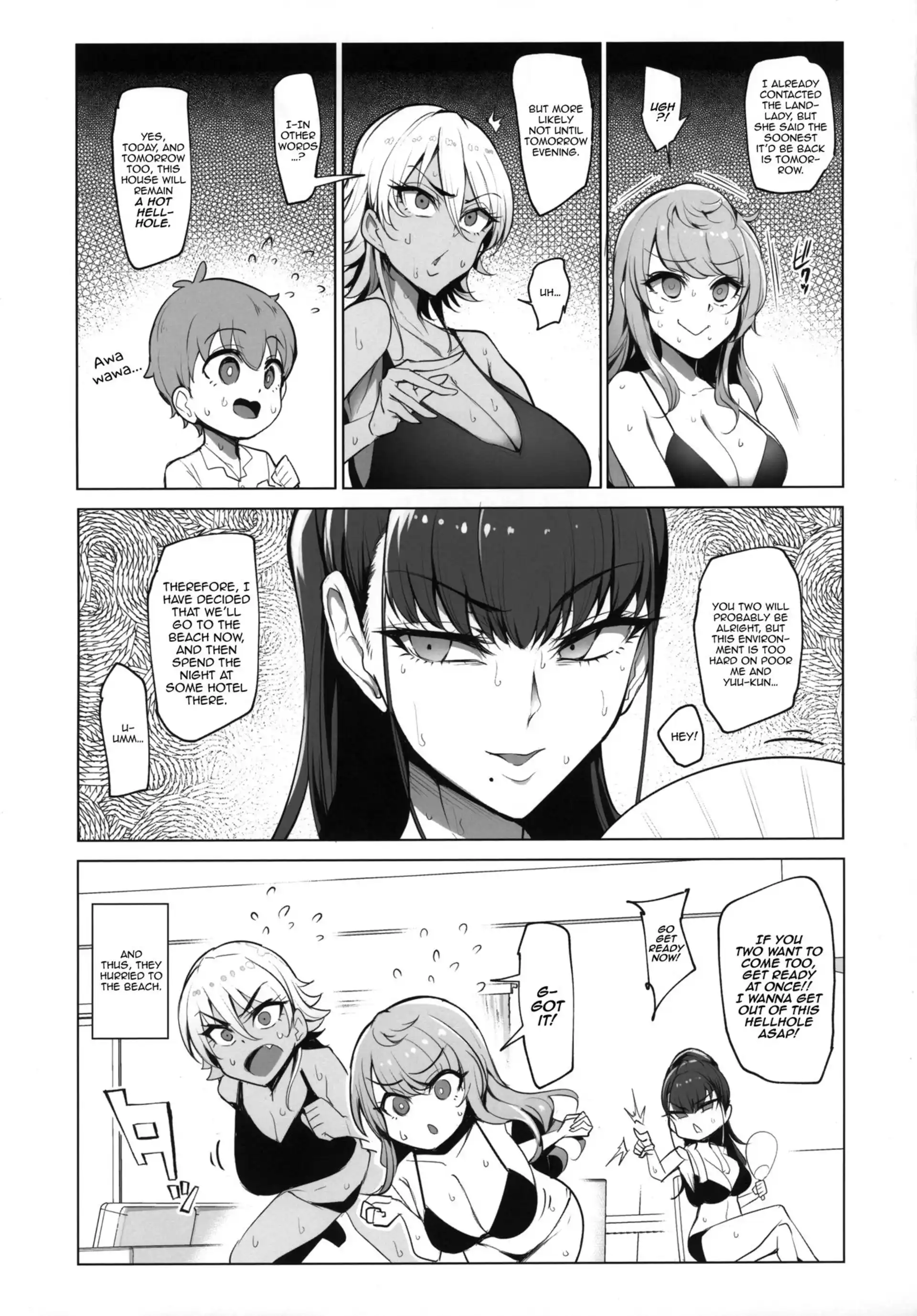 HOT The Place I Stayed Over at Belonged to Perverted Gyaru Onee-chans Visiting the beach with the lewd gal onee-sans - Chapter 2 page 5