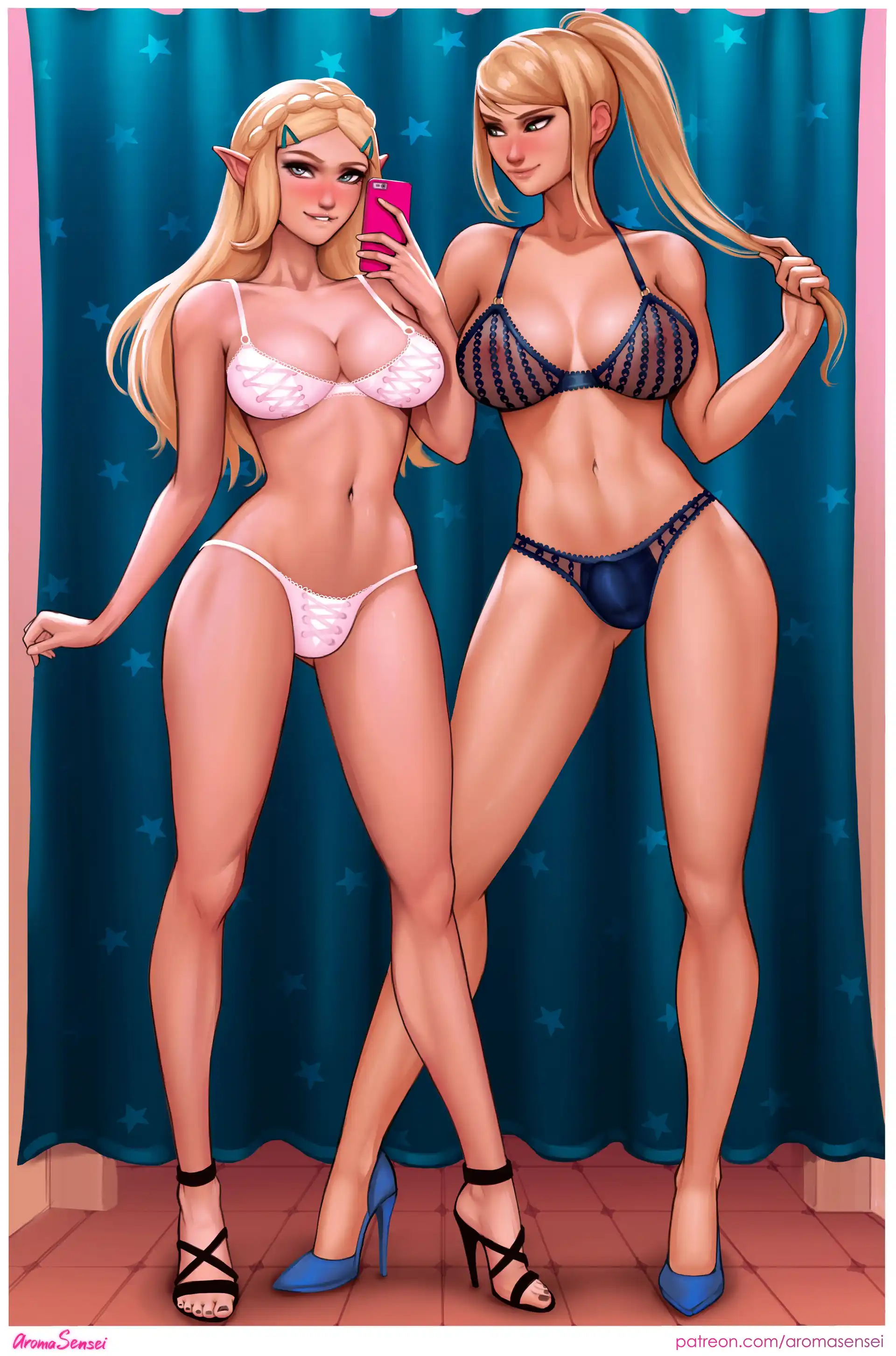 Patreon Collection Pack 18 - Zelda x Samus - futa - [Aroma Sensei] page 2
