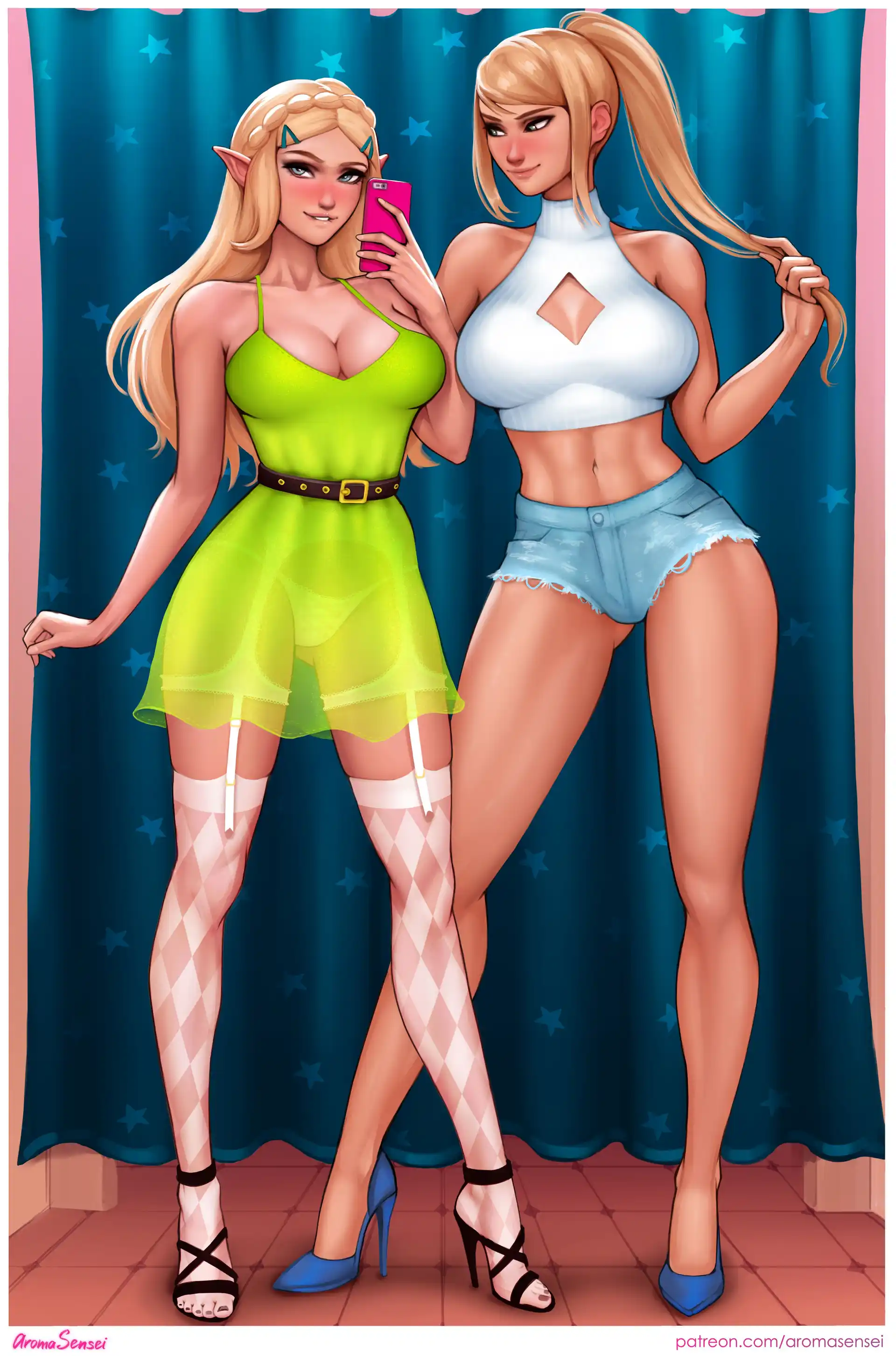 Patreon Collection Pack 18 - Zelda x Samus - [Aroma Sensei] page 1