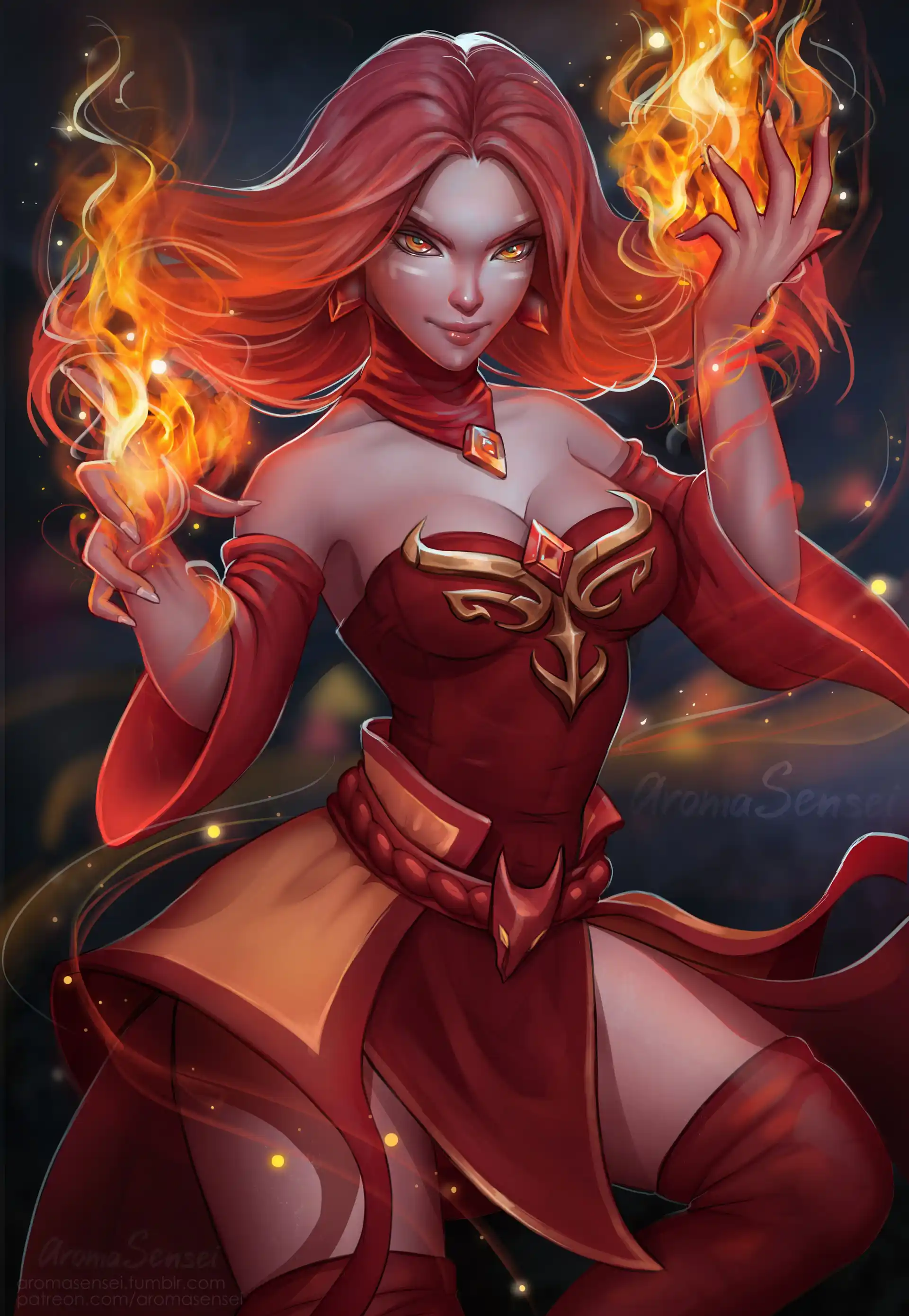 Patreon Collection Pack 03 - Lina Dota2 - [Aroma Sensei] page 1
