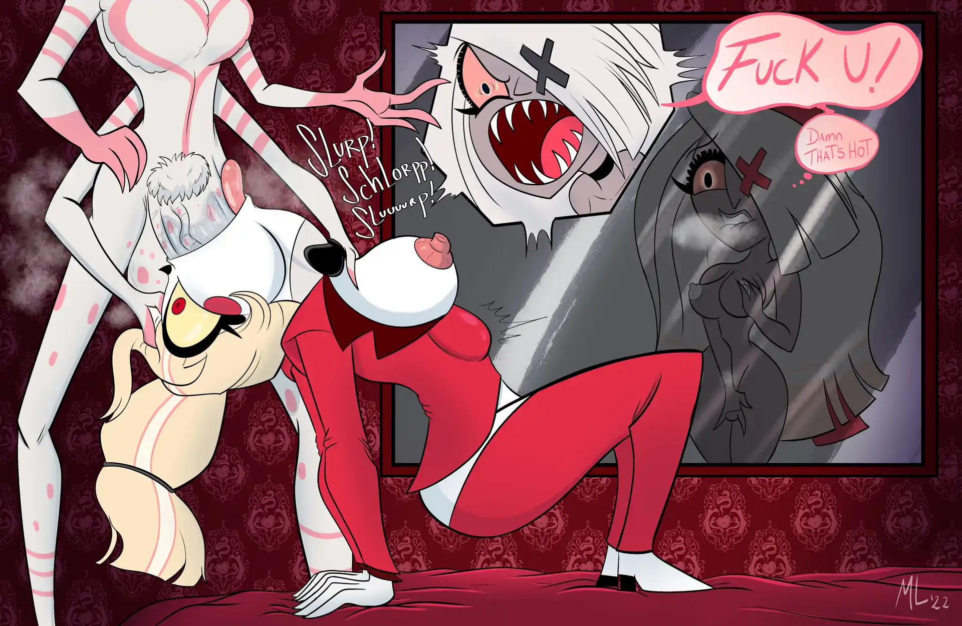 Artworks And Misc. Sets [Ameizing Lewds] Charlie x Angel Dust (Hazbin Hotel) page 3