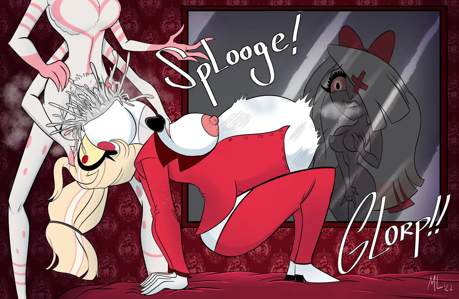 Artworks And Misc. Sets [Ameizing Lewds] Charlie x Angel Dust (Hazbin Hotel) page 4
