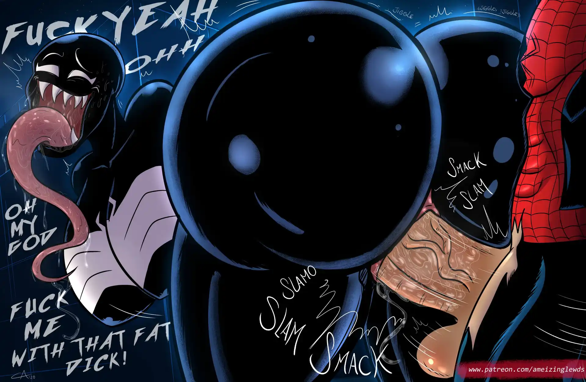 Extra Thicc Venom Extra Thicc Venom - (Spider-Man) [Ameizing Lewds] page 9