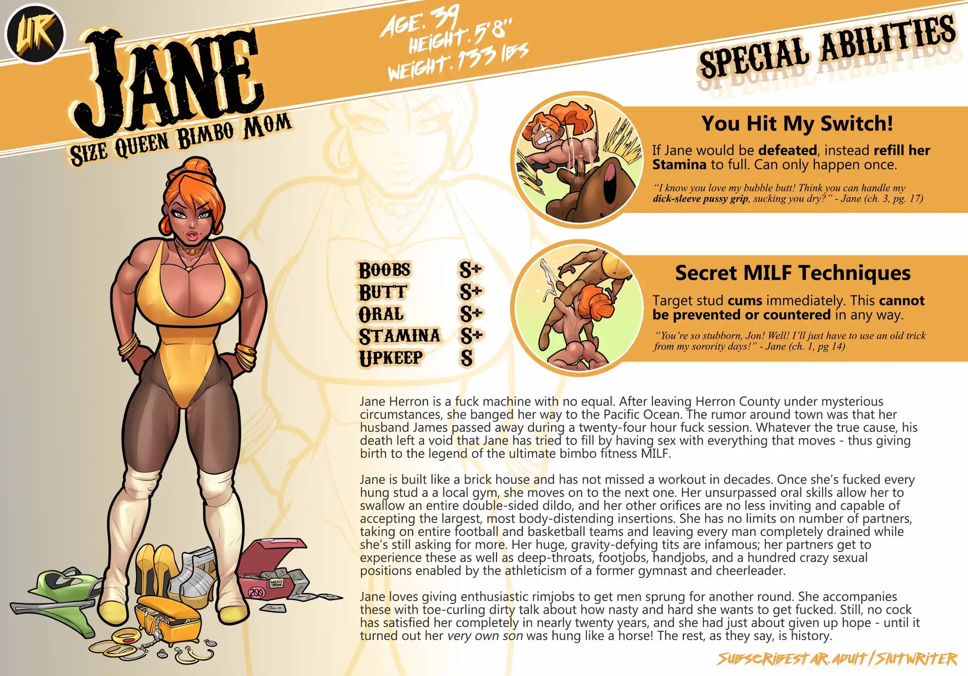 My Mom And Sister Are Size Queen Sluts 1 . My Mom And Sister Are Size Queen Sluts - Character Sheets - page 2