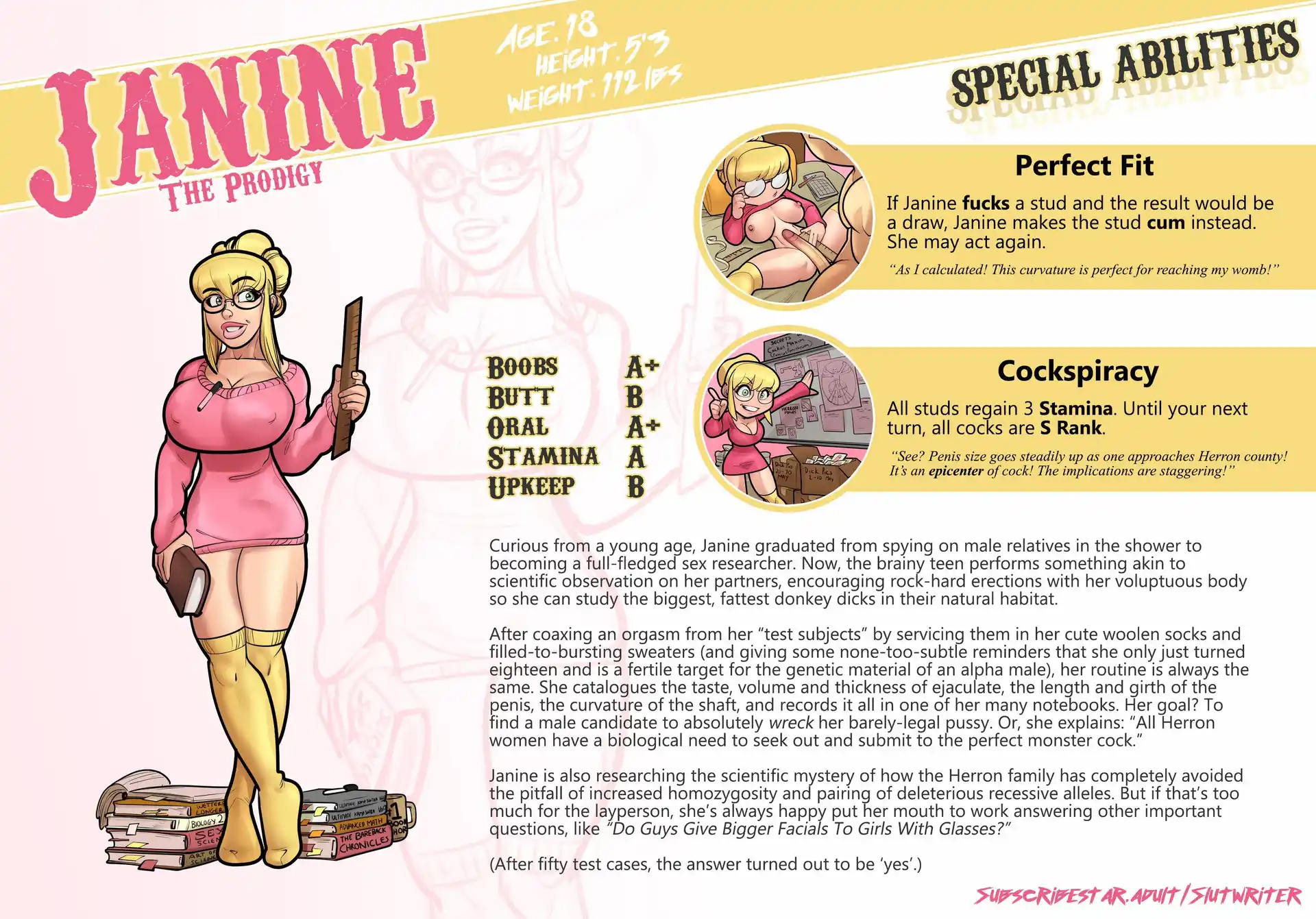 My Mom And Sister Are Size Queen Sluts 1 . My Mom And Sister Are Size Queen Sluts - Character Sheets - page 4