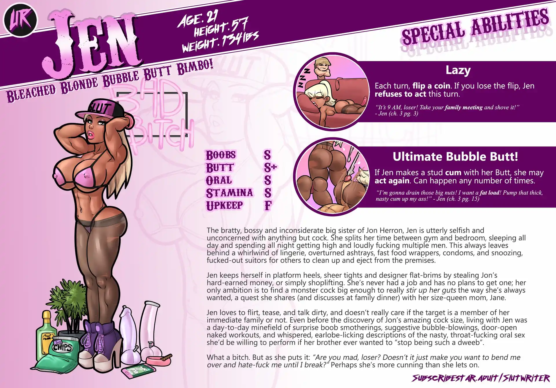 My Mom And Sister Are Size Queen Sluts 1 . My Mom And Sister Are Size Queen Sluts - Character Sheets - page 5