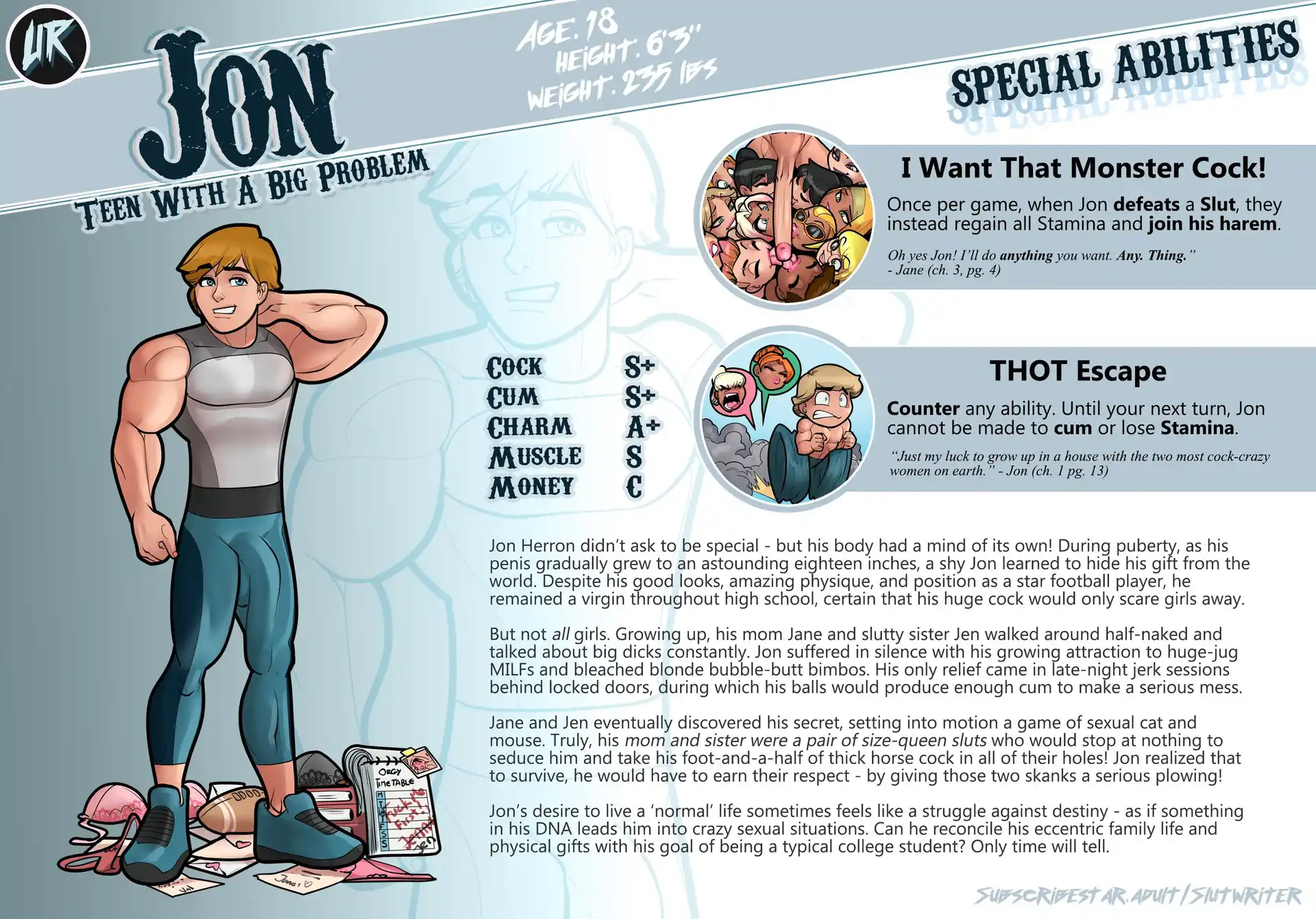 My Mom And Sister Are Size Queen Sluts 1 . My Mom And Sister Are Size Queen Sluts - Character Sheets - page 9