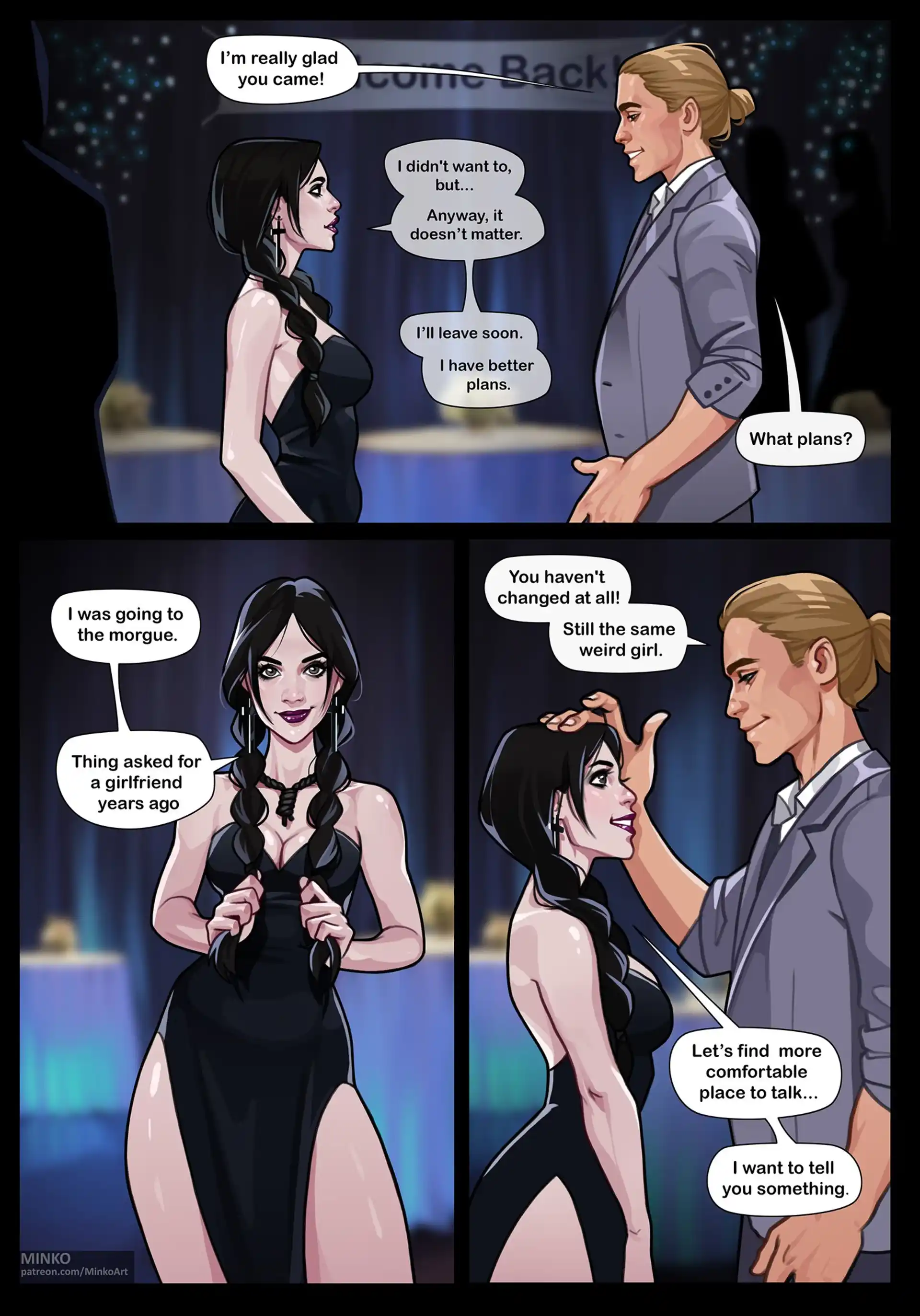 Alumni meeting: 10 years later Alumni meeting: 10 years later - Chapter 1 (Wednesday , Addams Family) page 4