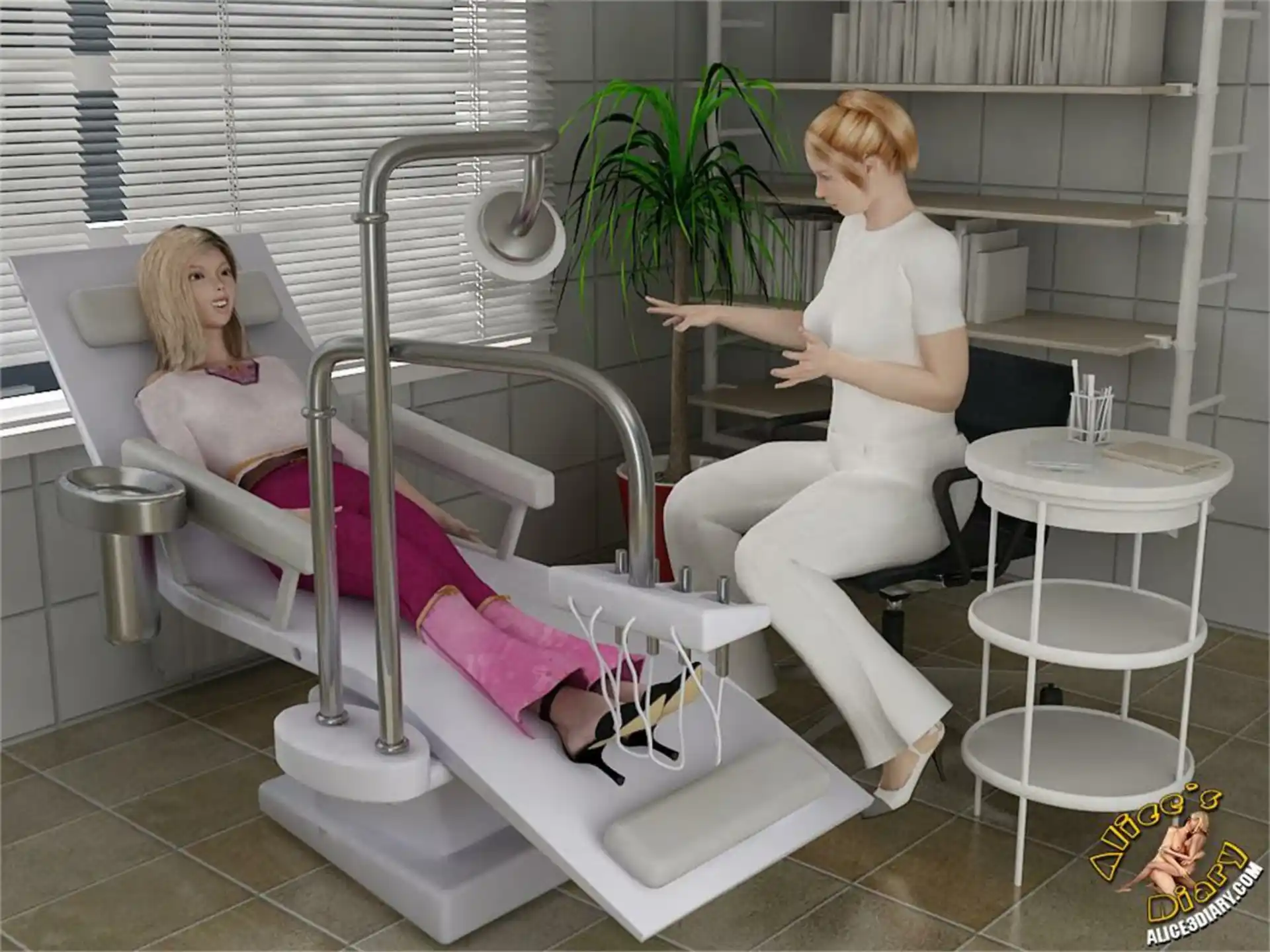 Alice’s Diary Chapter 14 Hot lesbian seduction in dentists office page 7