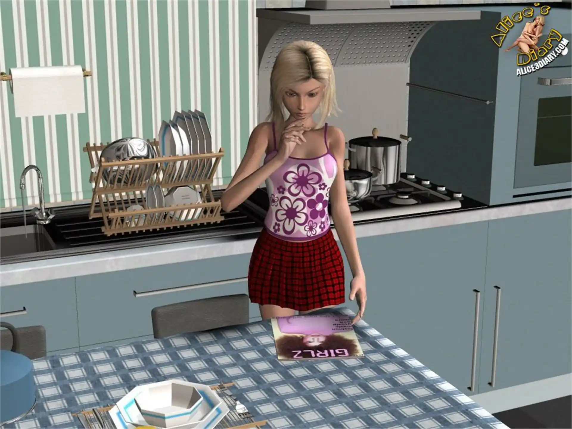 Alice’s Diary Chapter 13 Nothing but pizza sex page 8