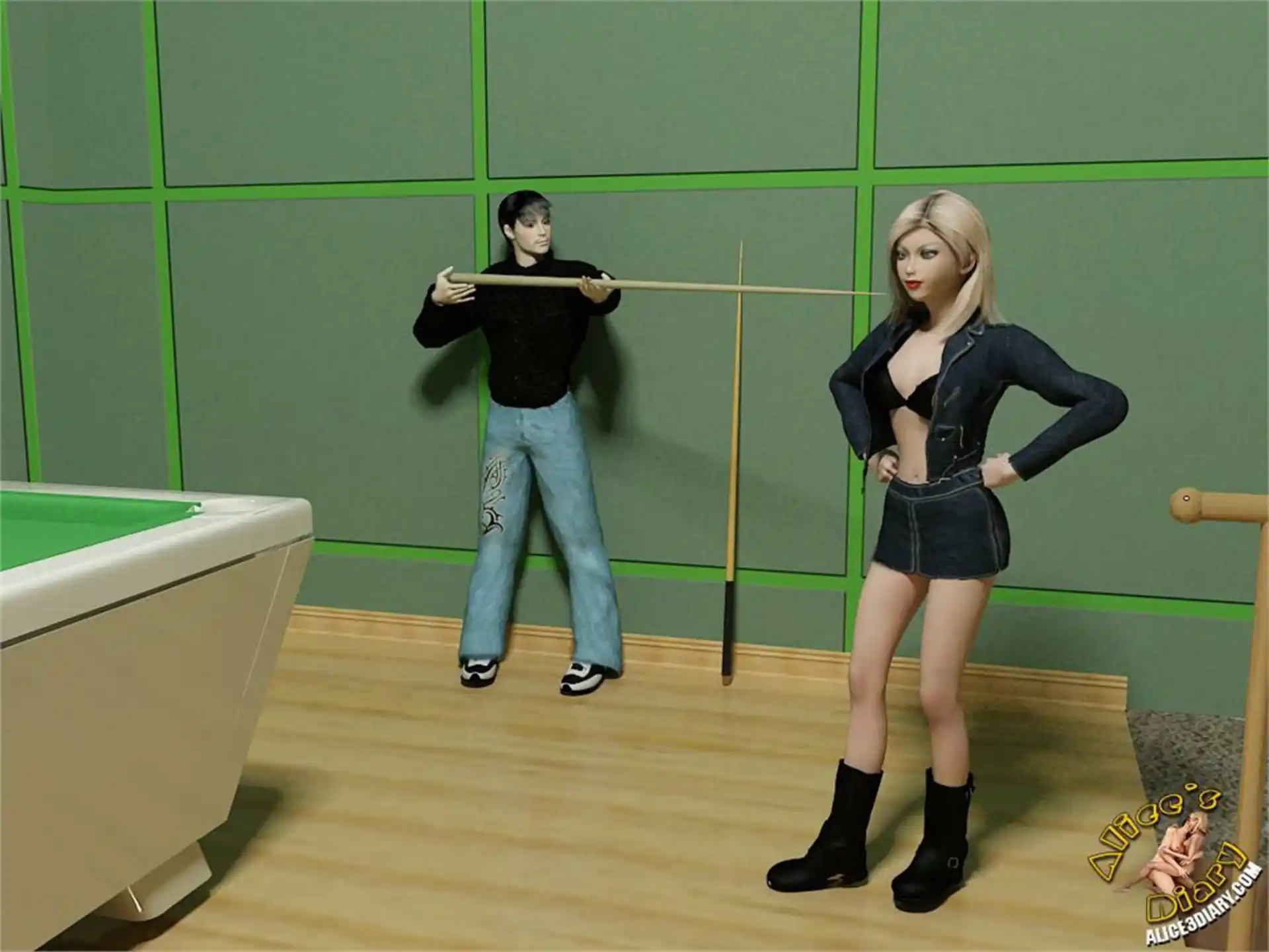 Alice’s Diary Chapter 25 Lesbian obsession in the billiard saloon page 2