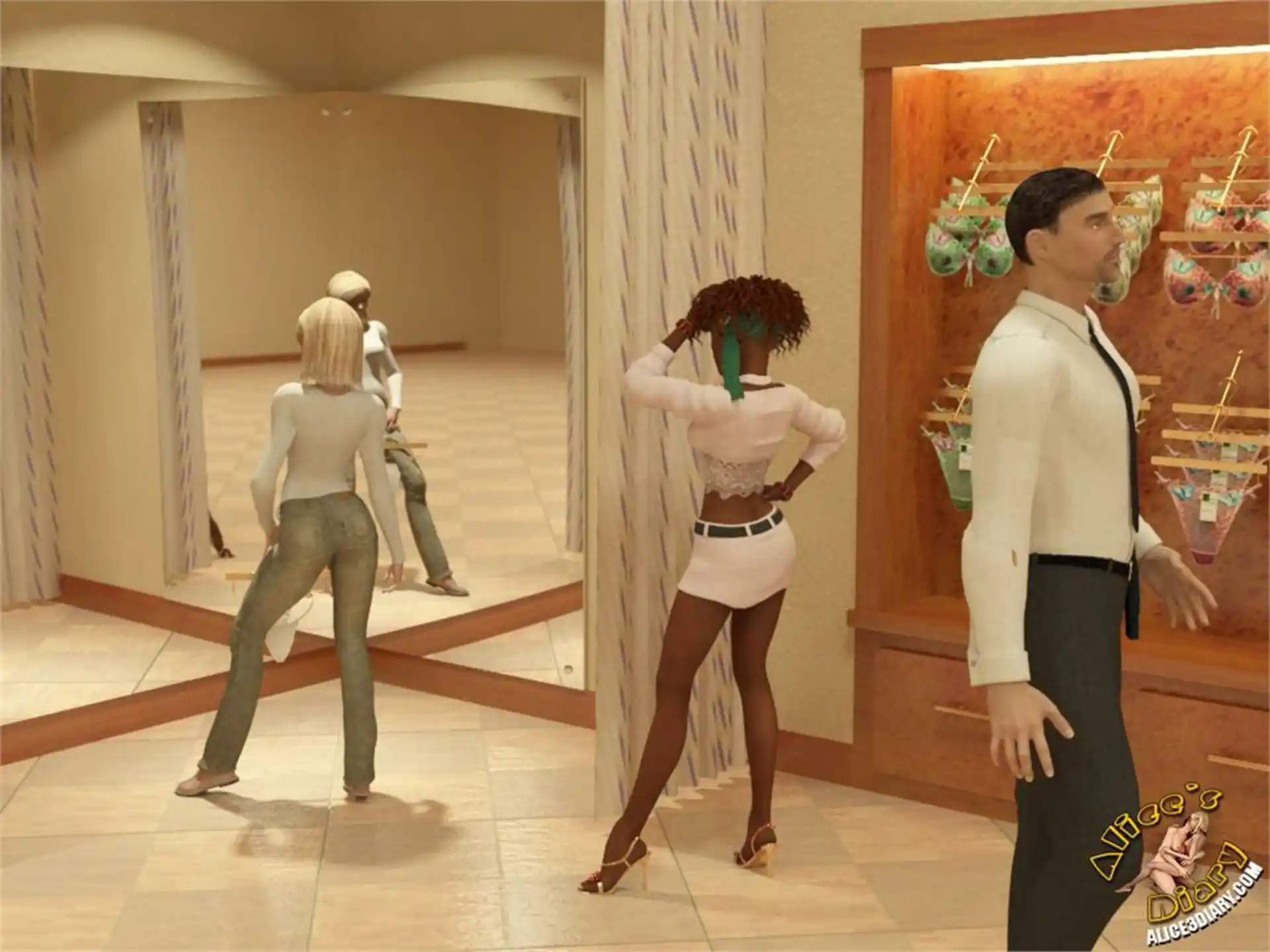 Alice’s Diary Chapter 09 Alice has fun with ebony lesbian salesgirl page 5