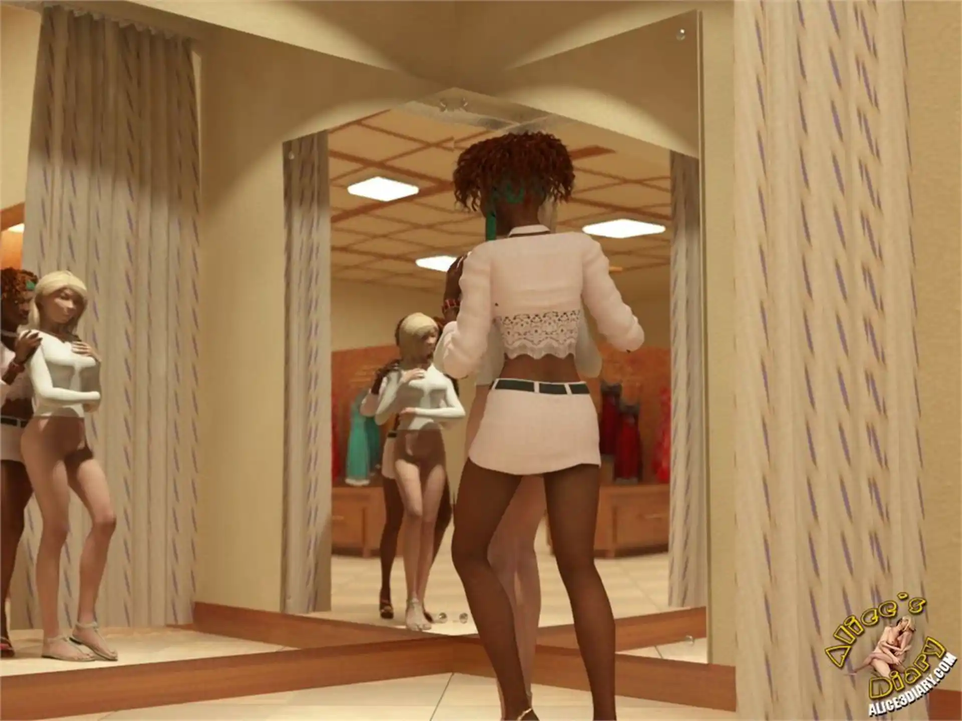 Alice’s Diary Chapter 09 Alice has fun with ebony lesbian salesgirl page 7