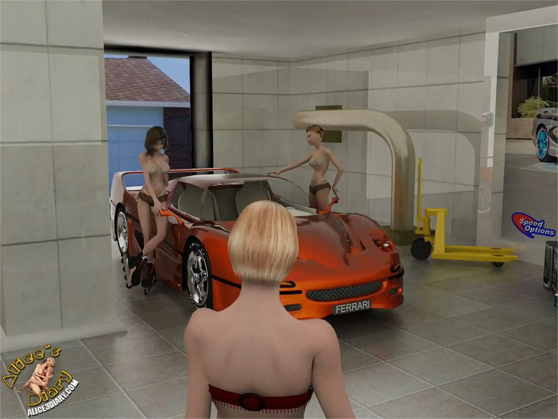 Alice’s Diary Chapter 61 Triple lesbian pleasure instead of car washing page 6