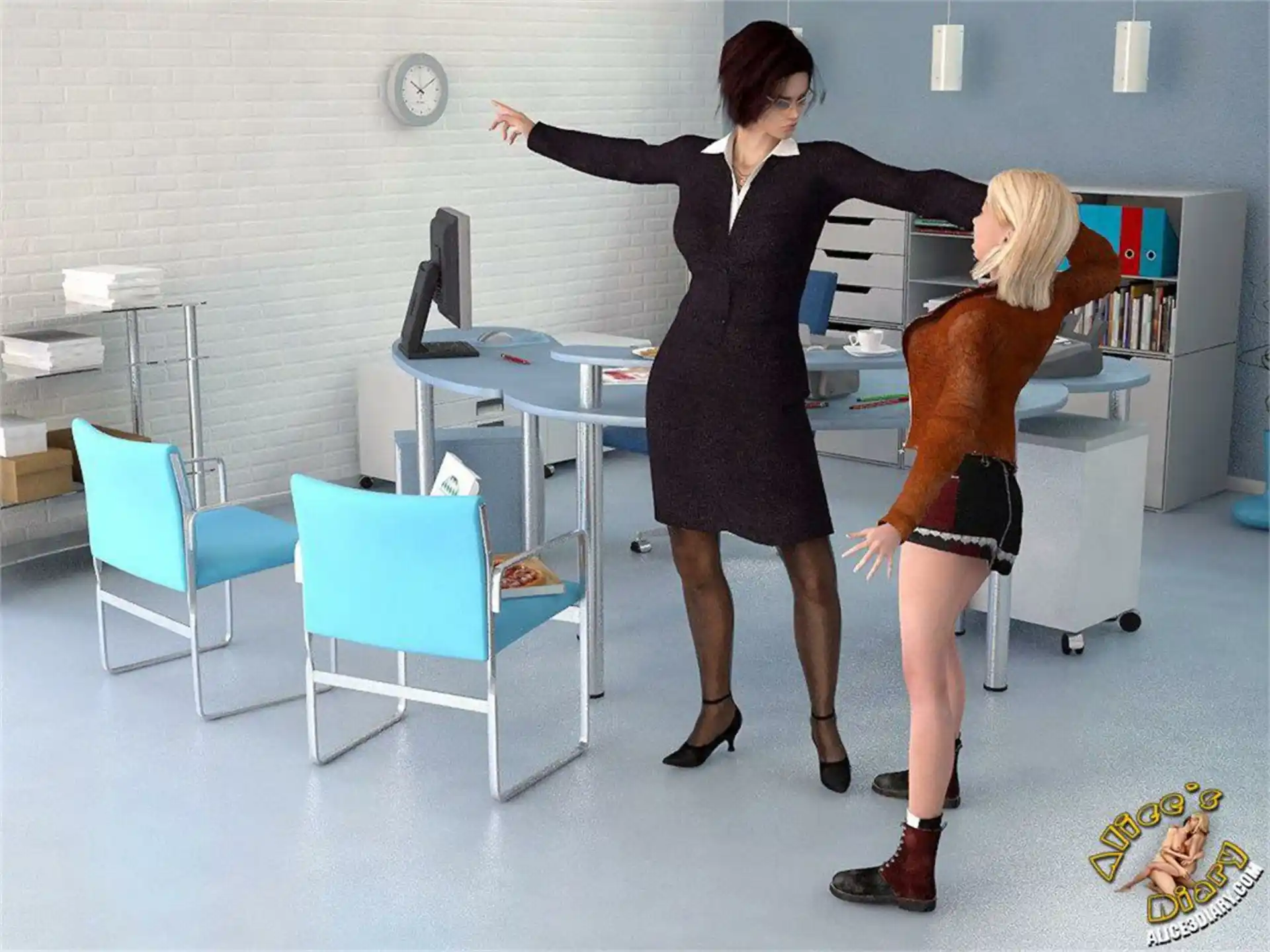 Alice’s Diary Chapter 11 How Alice played with Lady Boss in lesbian game page 7