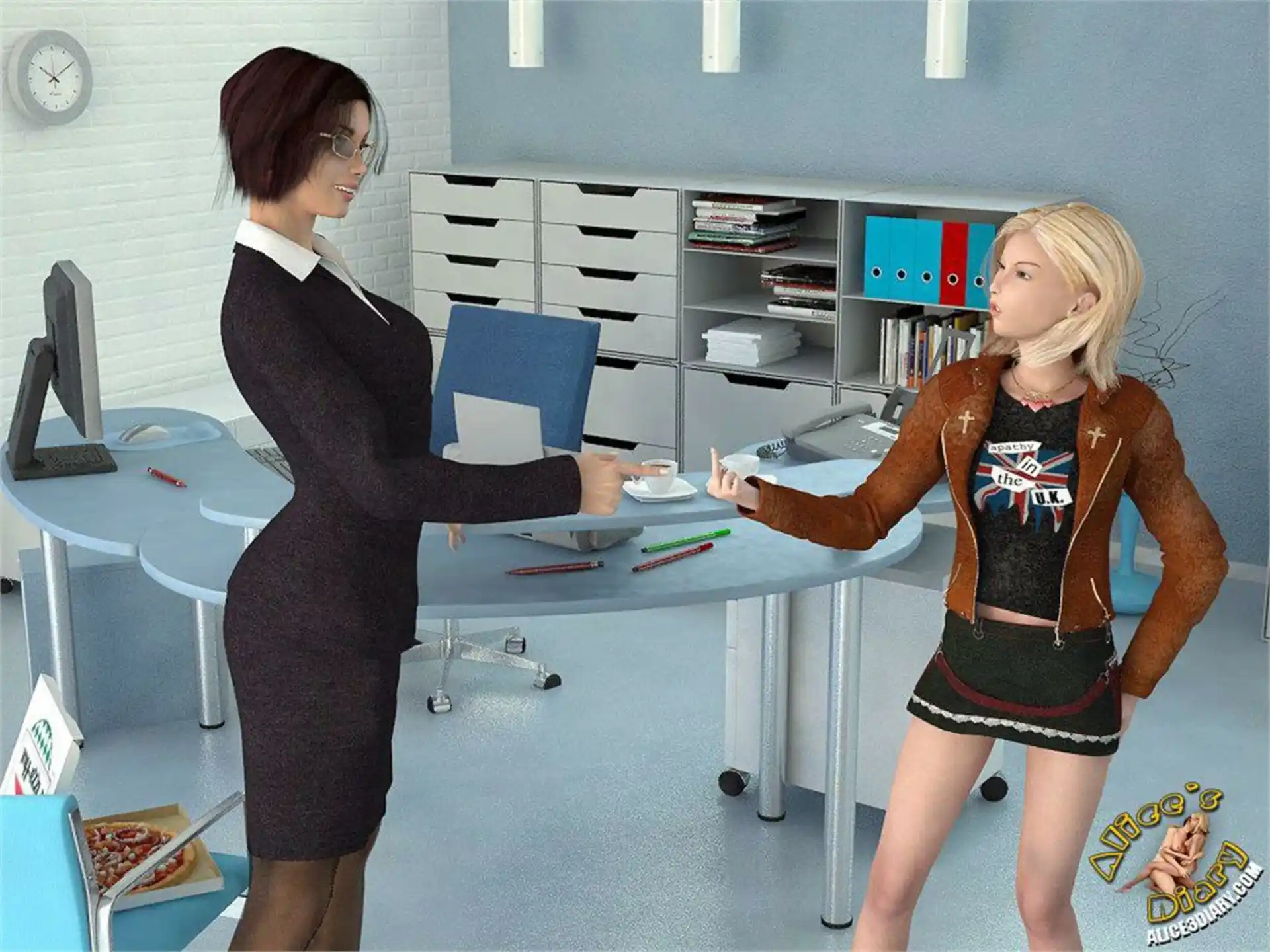 Alice’s Diary Chapter 11 How Alice played with Lady Boss in lesbian game page 9