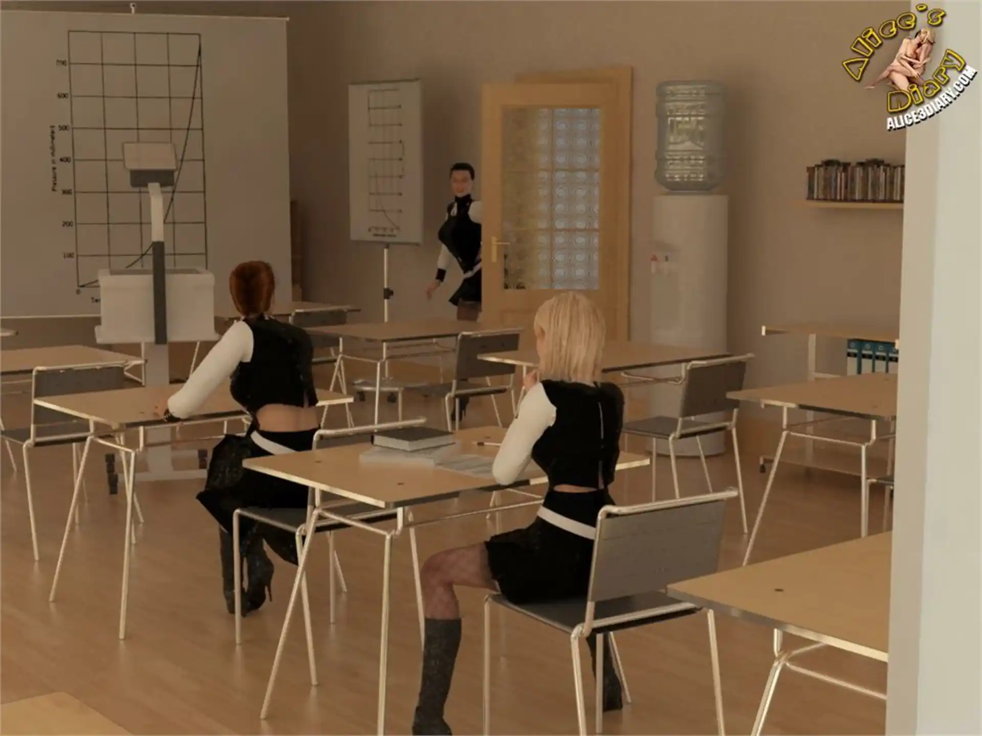Alice’s Diary Chapter 41 Lesbian orgy in the classroom page 3