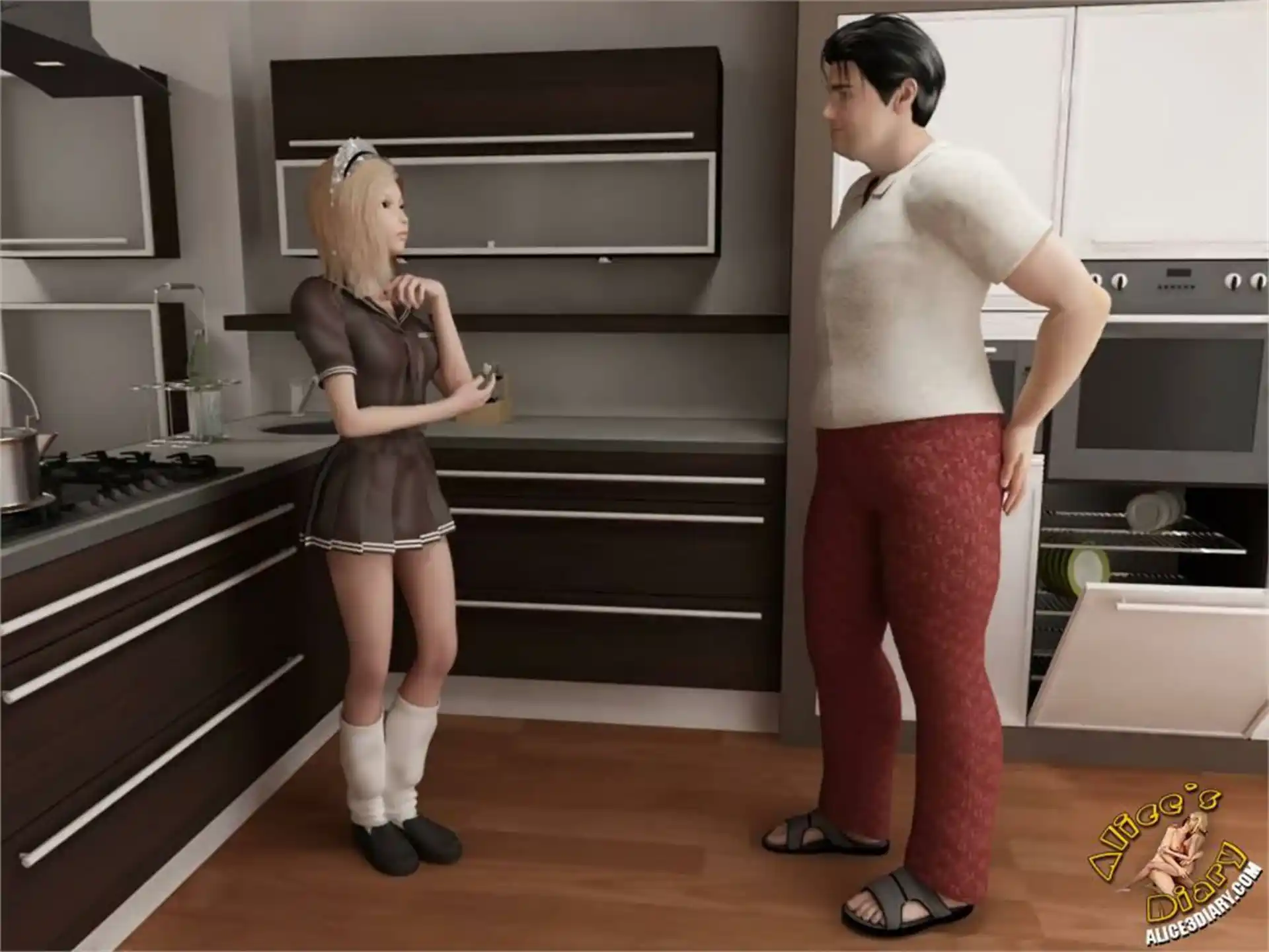 Alice’s Diary Chapter 06 Alice and her outofway action in the kitchen page 8