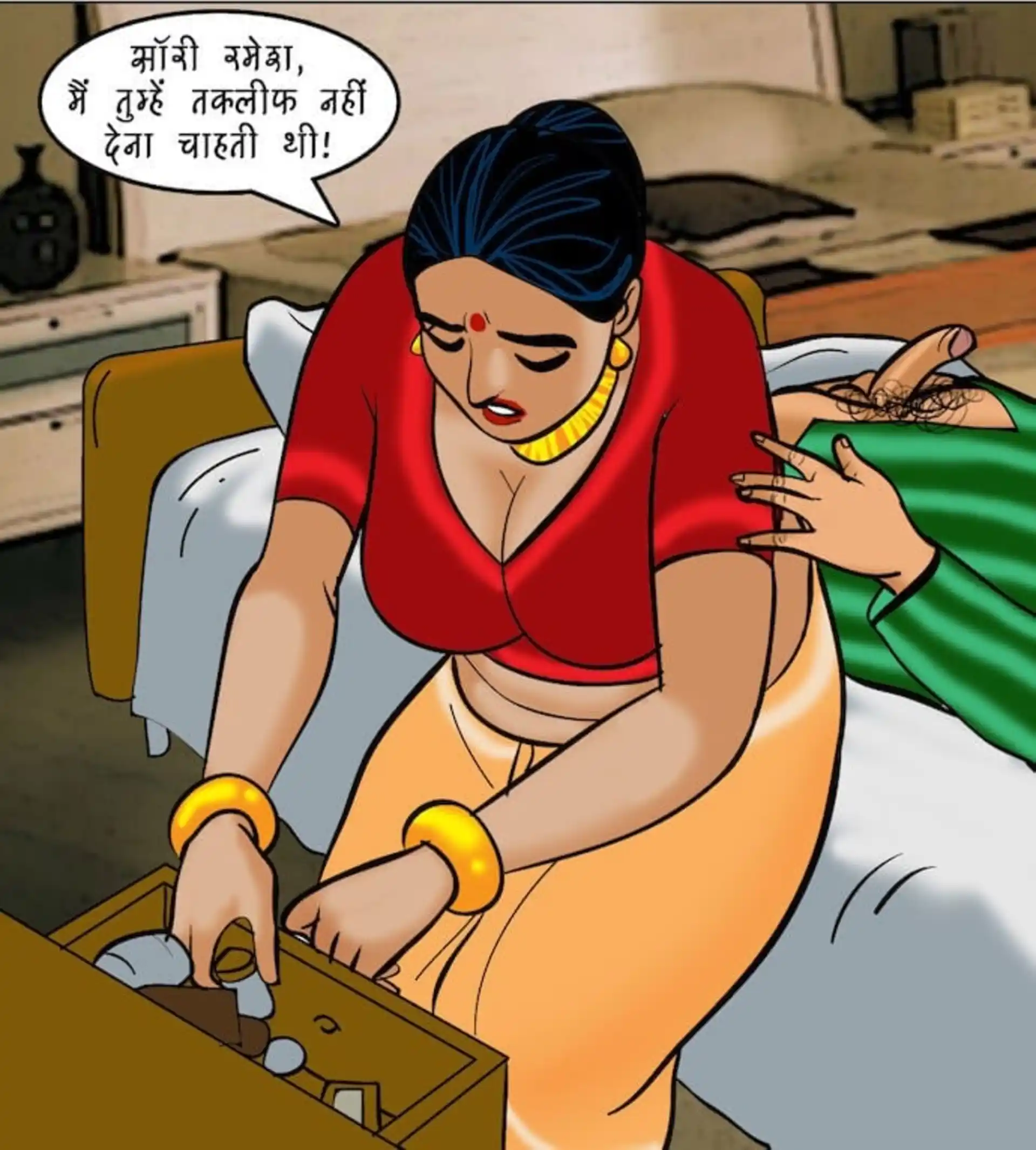 HOT Velamma 5 . Velamma - Hindi - Chapter 74 - स्ट्रिप सर्च page 23