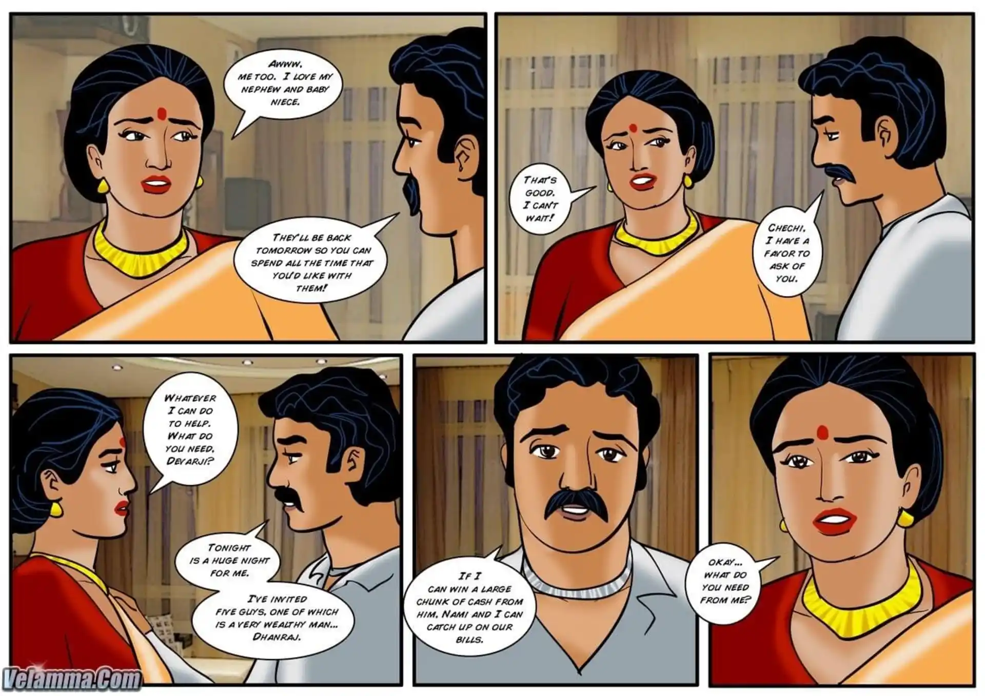 HOT Velamma 5 . Velamma - Hindi - Chapter 39 - सेक्सी पोकर खेल जिसमें वेला का सब है दांव में page 4