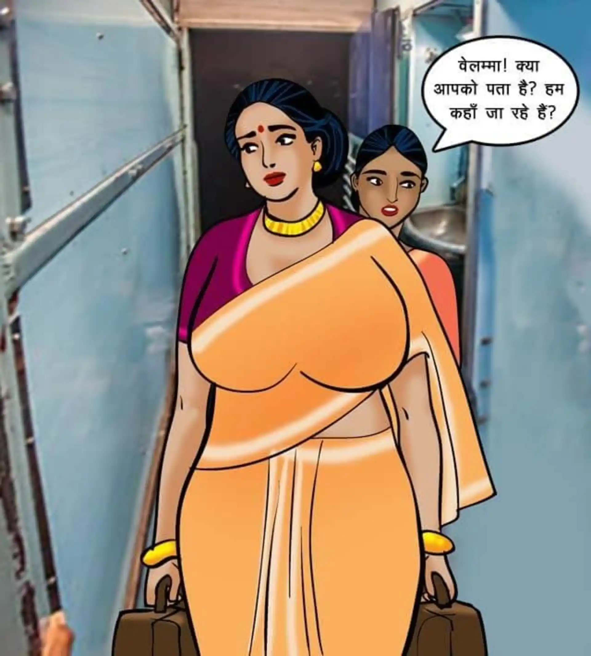 HOT Velamma 5 . Velamma - Hindi - Chapter 68 - ट्रेन में चुदाई page 8