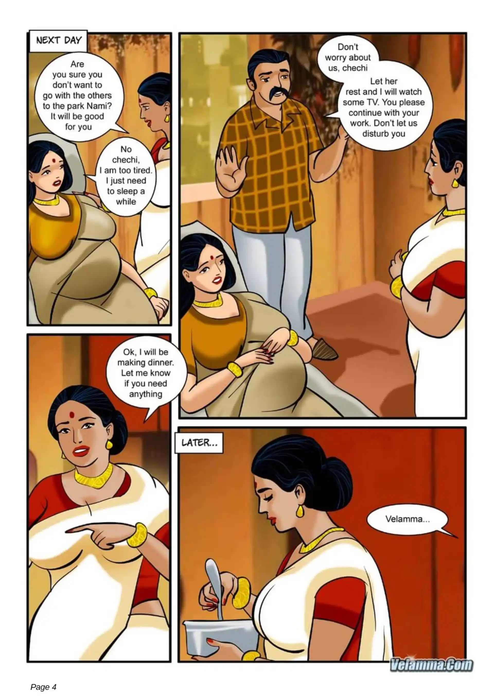 HOT Velamma Velamma - Chapter 3 - How Far Would You Go For Your Family page 4