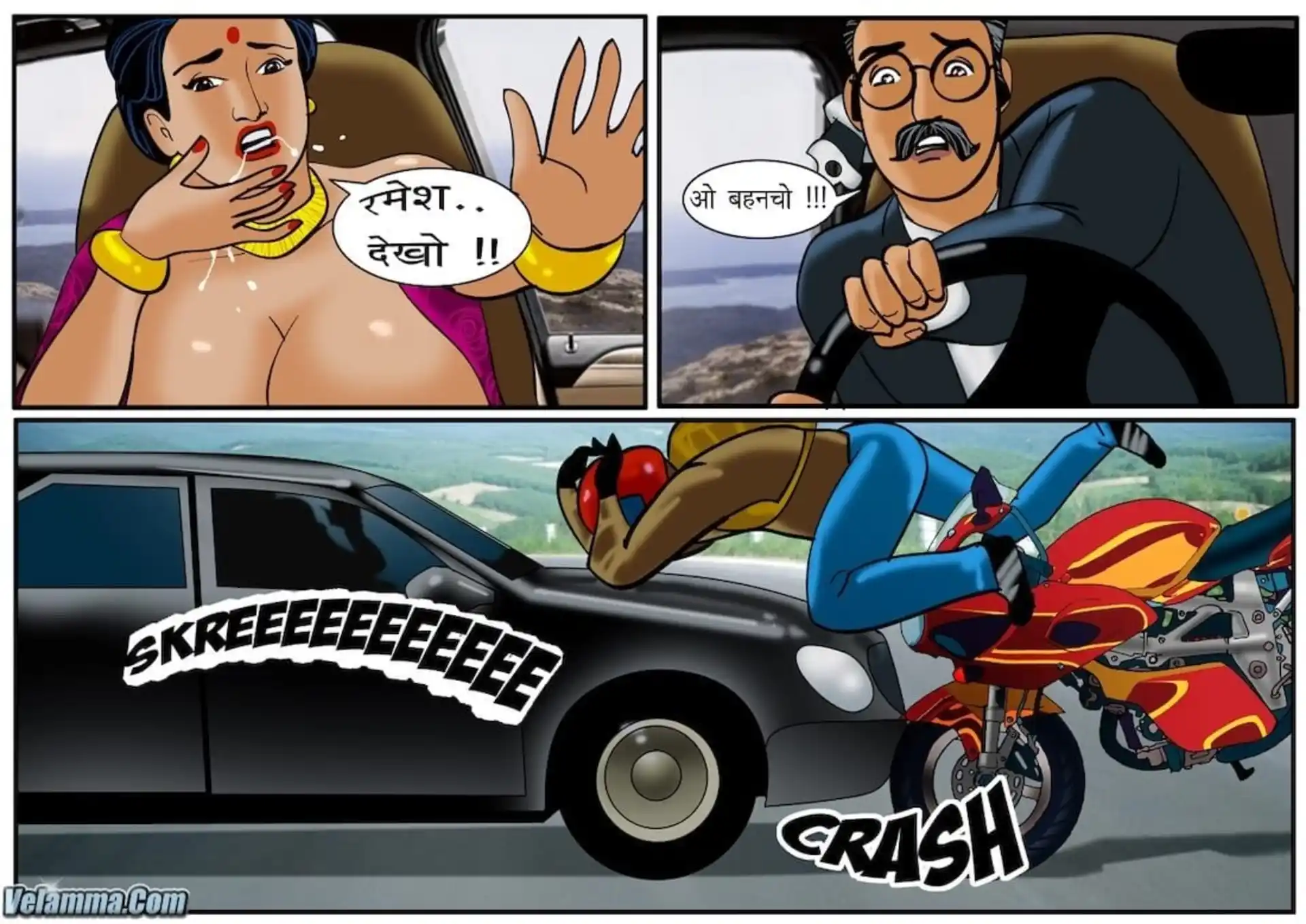 HOT Velamma 5 . Velamma - Hindi - Chapter 35 - दुर्घटना page 7